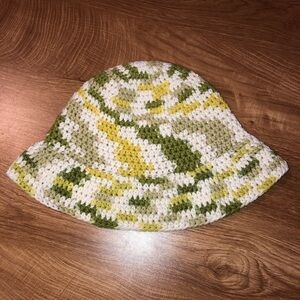 Green Crochet Bucket Hat